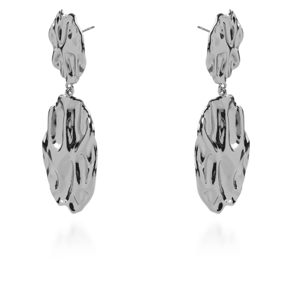 Σκουλαρίκια κρεμαστά Mar and Mar (Silver) από ανοξείδωτο ατσάλι