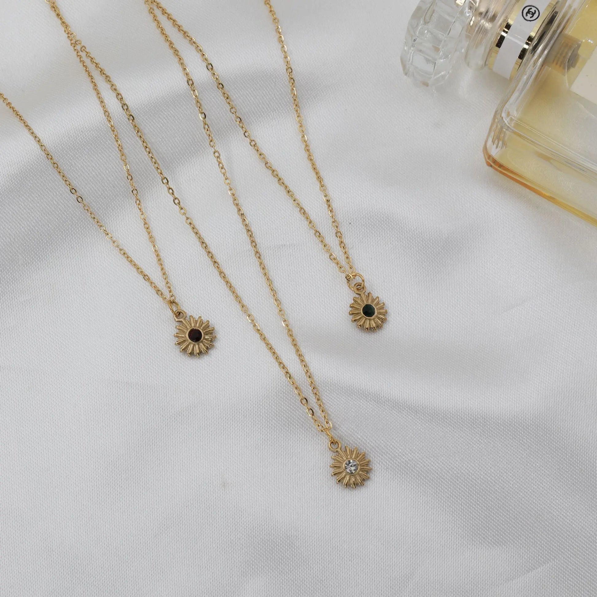 Κολιέ με πέτρα Zircon Mar &amp; Mar Daisy από ανοξείδωτο ατσάλι