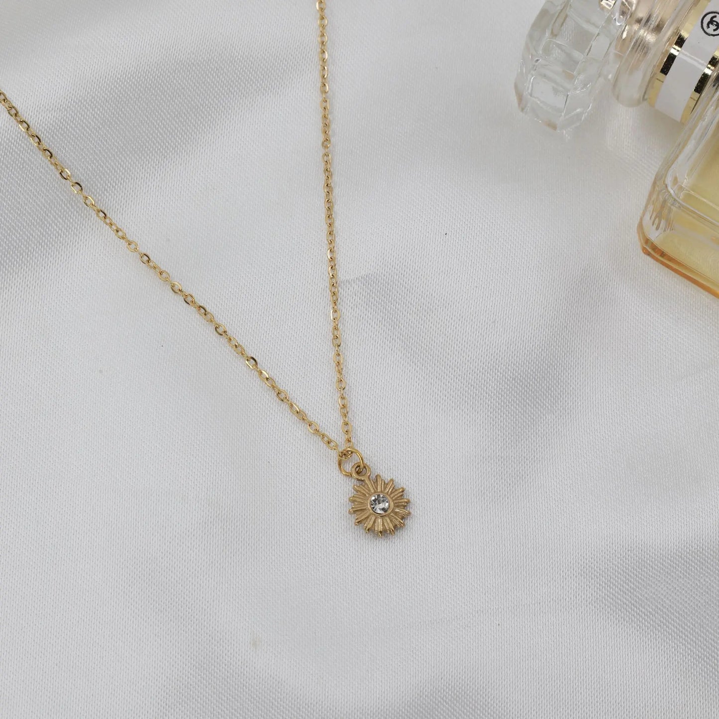 Κολιέ με πέτρα Zircon Mar &amp; Mar Daisy από ανοξείδωτο ατσάλι