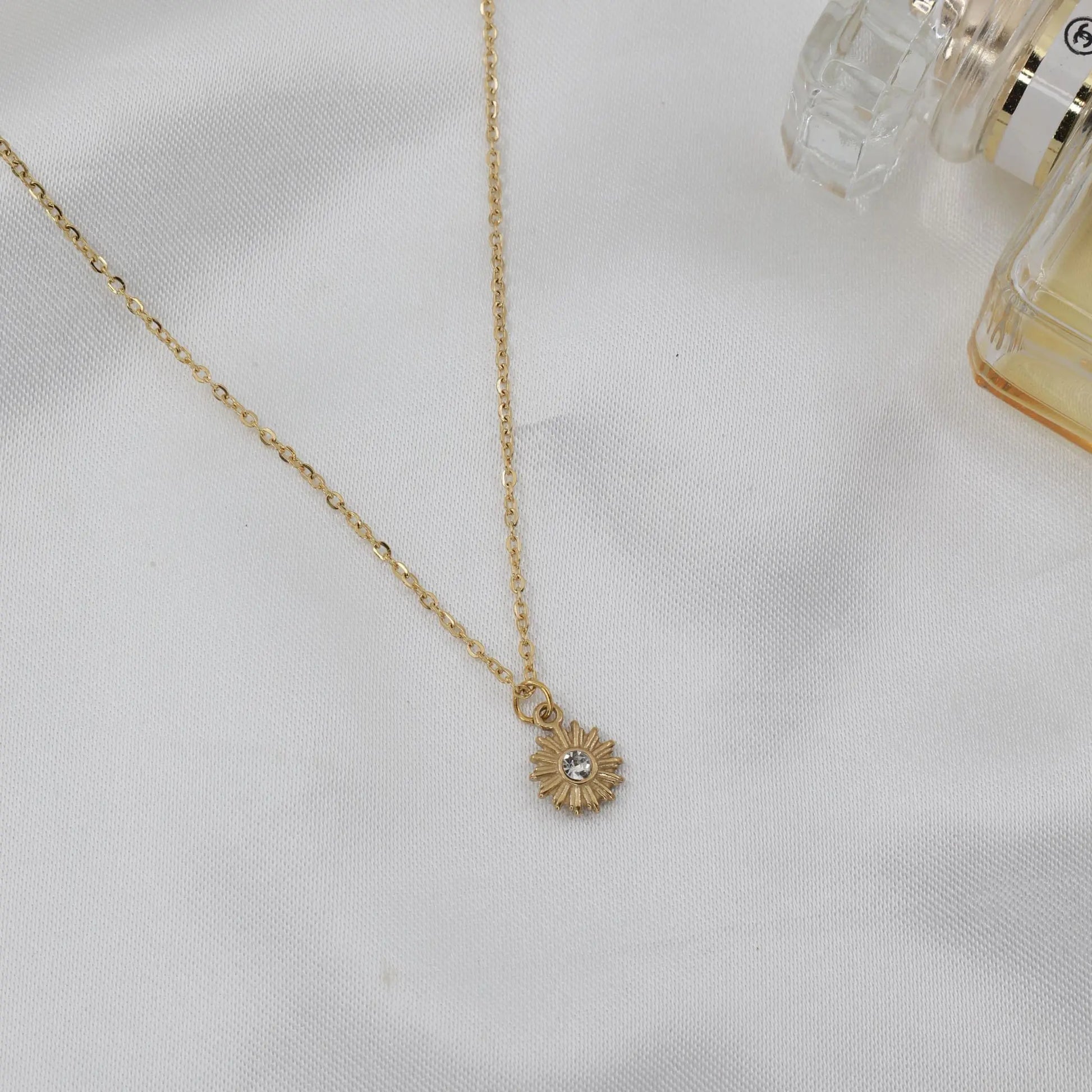 Κολιέ με πέτρα Zircon Mar &amp; Mar Daisy από ανοξείδωτο ατσάλι
