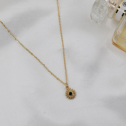 Κολιέ με πέτρα Zircon Mar and Mar Daisy Petite από ανοξείδωτο ατσάλι