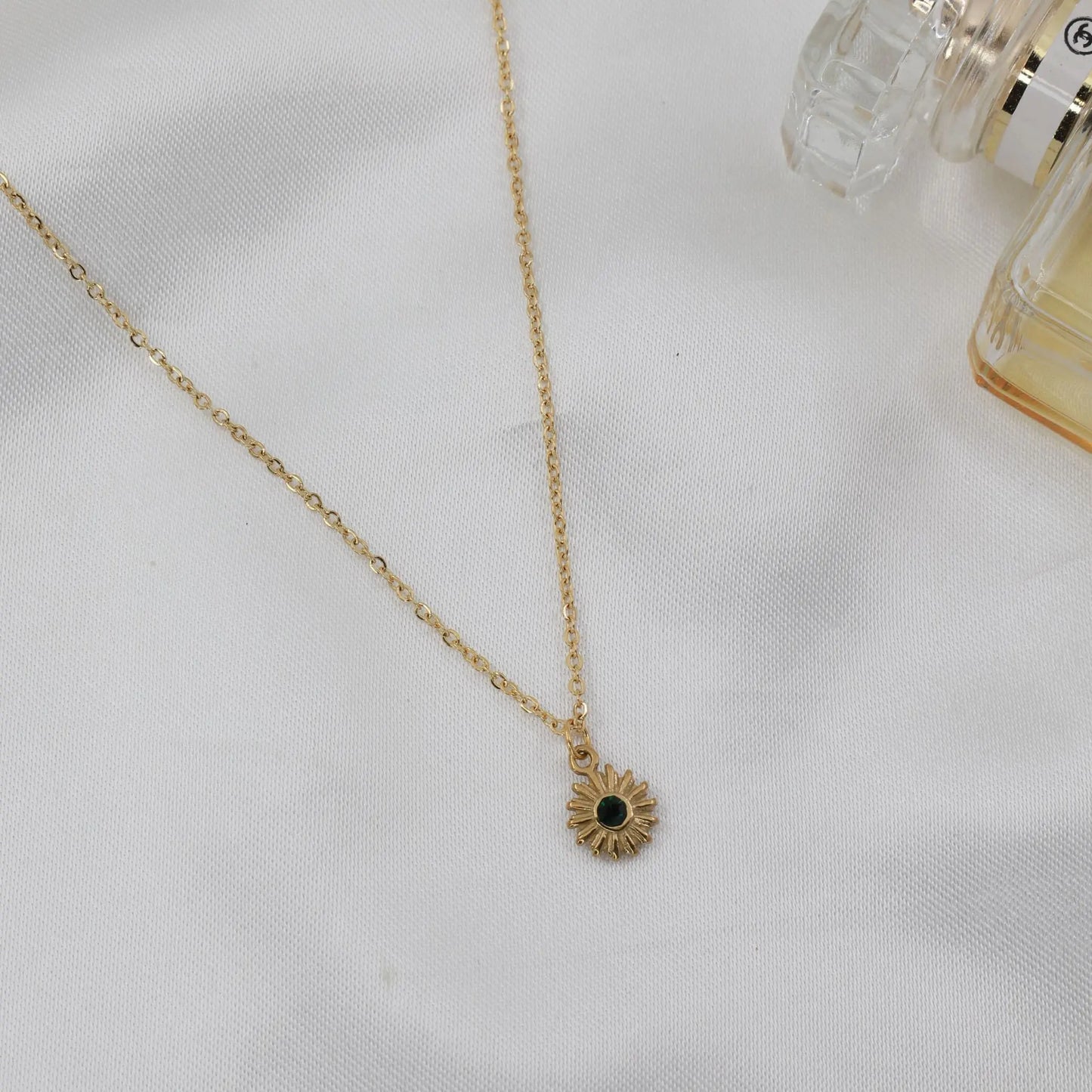 Κολιέ με πέτρα Zircon Mar &amp; Mar Daisy από ανοξείδωτο ατσάλι