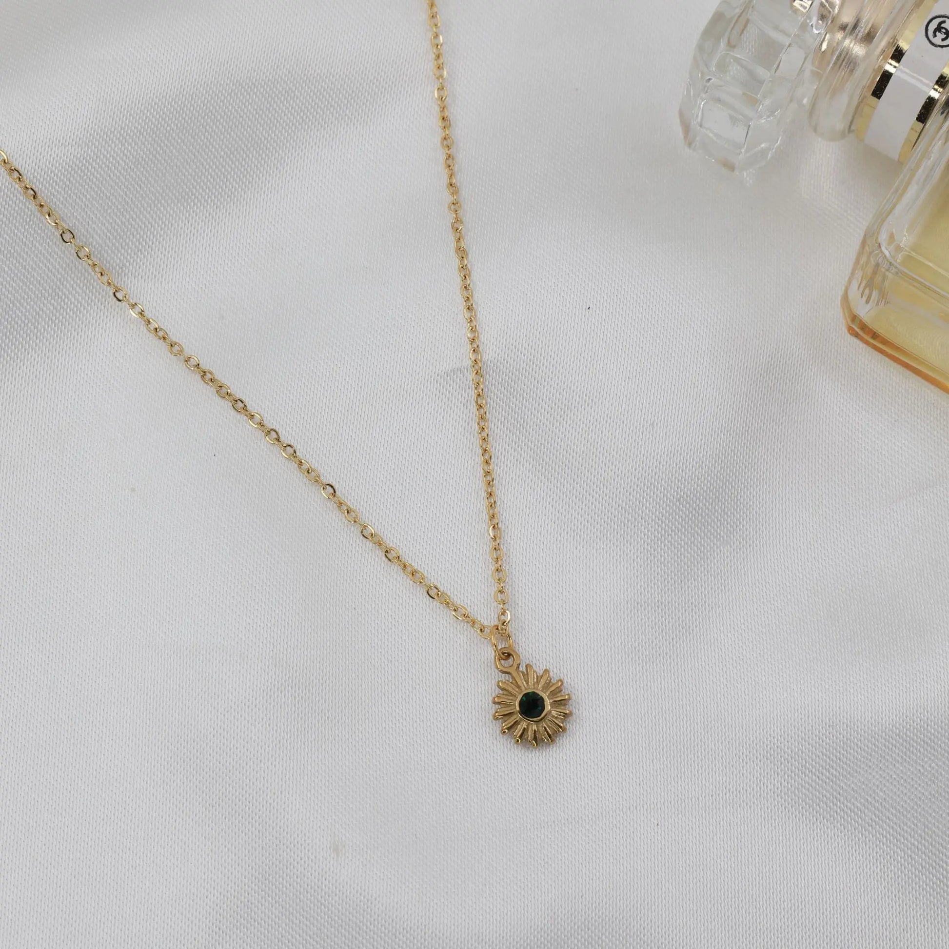 Κολιέ με πέτρα Zircon Mar &amp; Mar Daisy από ανοξείδωτο ατσάλι