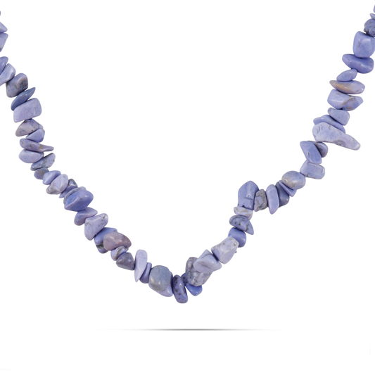 Χειροποίητο κολιέ με χάντρες Mar and Mar Medina (Purple) από ανοξείδωτο ατσάλι