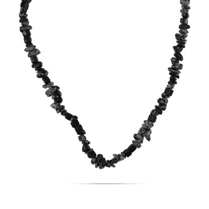 Χειροποίητο κολιέ με χάντρες Mar and Mar Medina (Black) από ανοξείδωτο ατσάλι