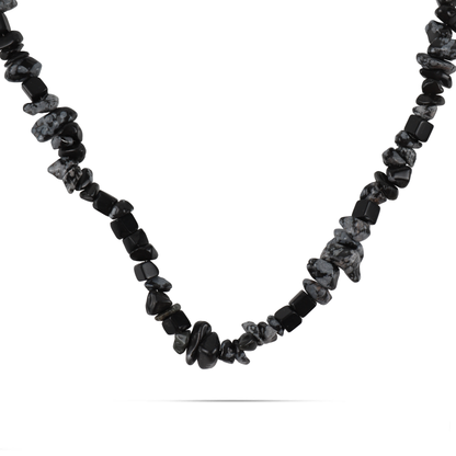 Χειροποίητο κολιέ με χάντρες Mar and Mar Medina (Black) από ανοξείδωτο ατσάλι