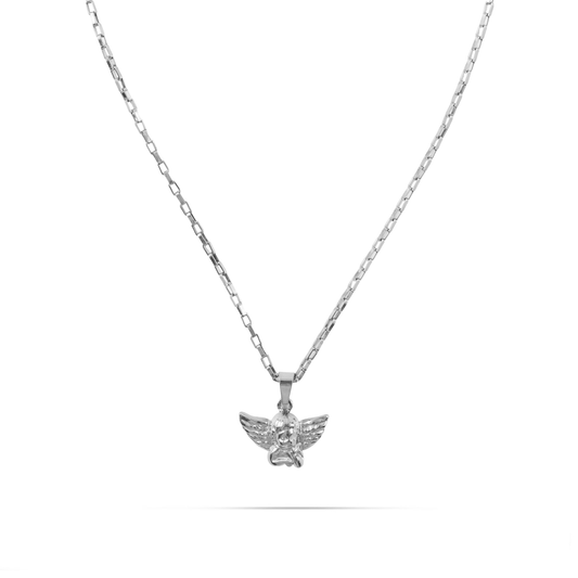Ανδρικό κολιέ με αγγελάκι Mar and Mar Baby Angel Silver από ανοξείδωτο ατσάλι