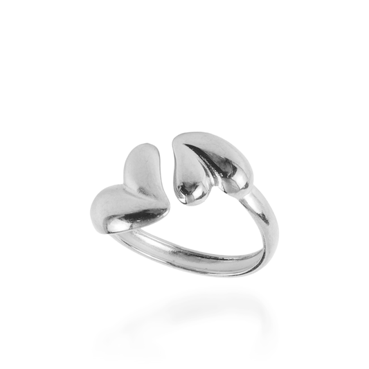 Γυναικείο δαχτυλίδι Mar and Mar Livia Hearts Silver από ανοξείδωτο ατσάλι