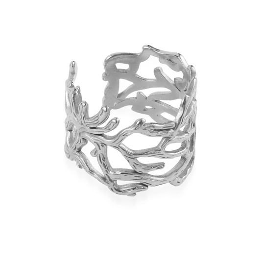 Γυναικείο δαχτυλίδι Mar and Mar Tree Branches Silver από ανοξείδωτο ατσάλι