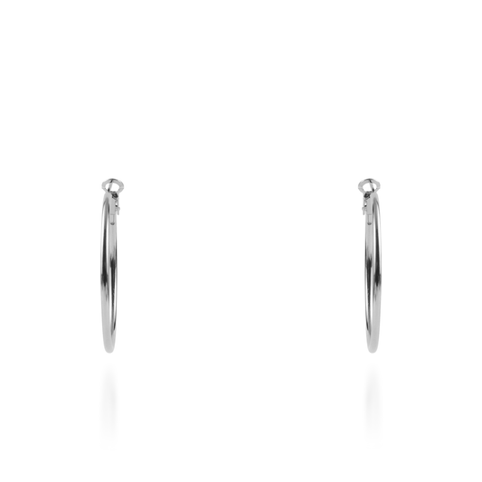 Σκουλαρίκια κρίκοι Mar and Mar Ava (4 cm) από ανοξείδωτο ατσάλι