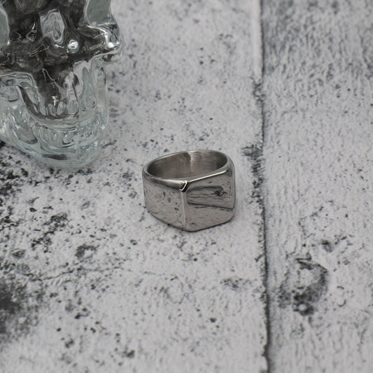 Ανδρικό δαχτυλίδι Mar and Mar Square II από ανοξείδωτο ατσάλι