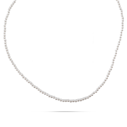 Χειροποίητο κολιέ με πέρλες Mar and Mar Pearly Petite Silver από ανοξείδωτο ατσάλι