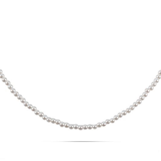 Χειροποίητο κολιέ με πέρλες Mar and Mar Pearly Petite Silver από ανοξείδωτο ατσάλι