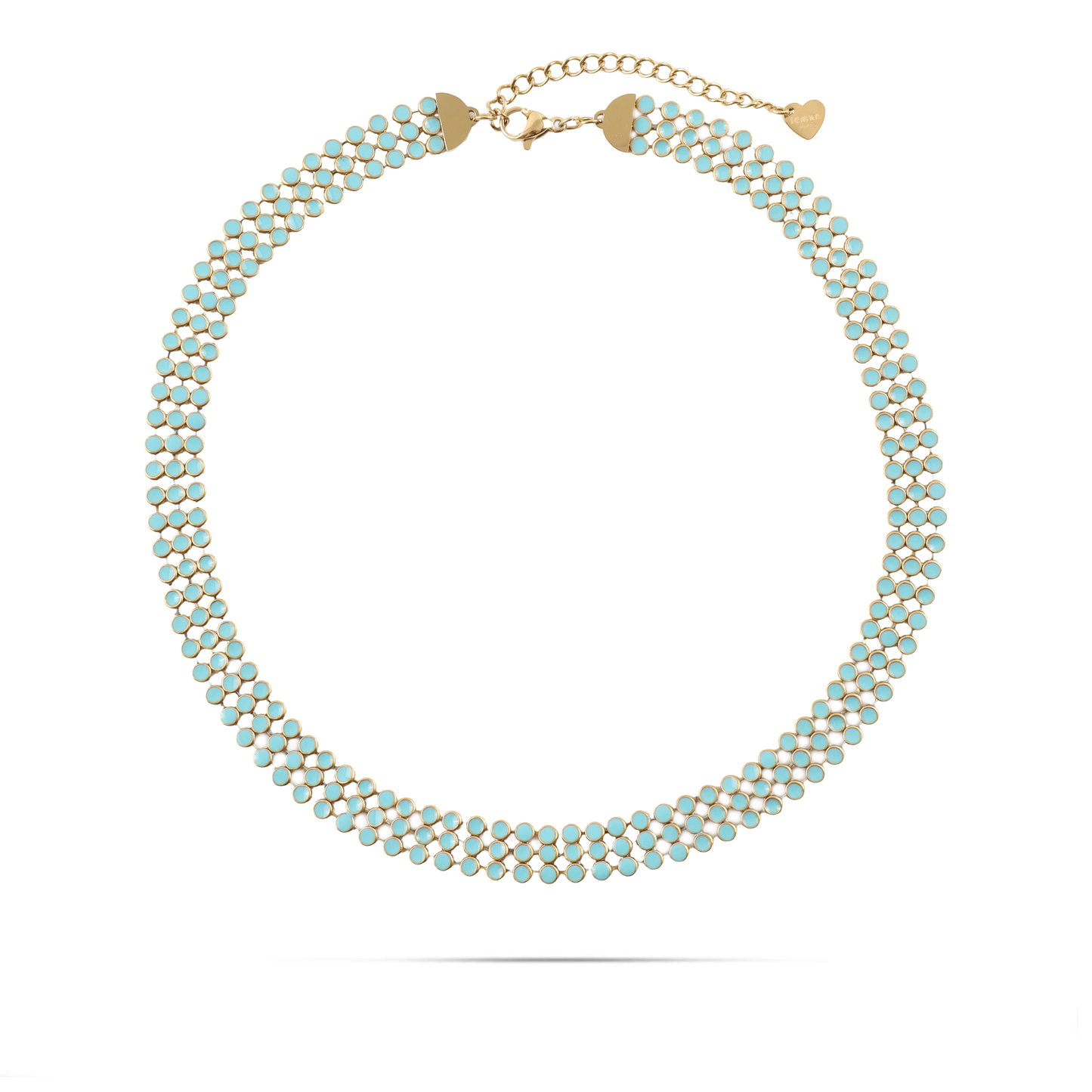 Αλυσίδα λαιμού choker Mar and Mar Soyar (Light Blue) από ανοξείδωτο ατσάλι