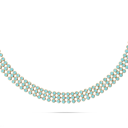 Αλυσίδα λαιμού choker Mar and Mar Soyar (Light Blue) από ανοξείδωτο ατσάλι
