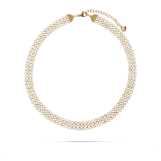 Αλυσίδα λαιμού choker Mar and Mar Soyar (White) από ανοξείδωτο ατσάλι