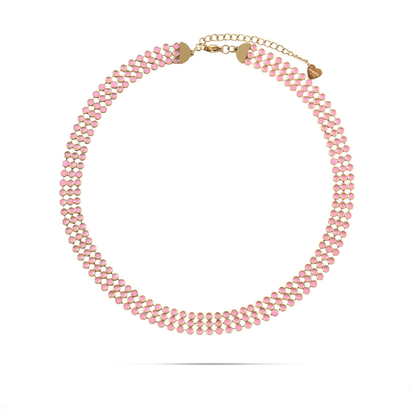 Αλυσίδα λαιμού choker Mar and Mar Soyar (Pink) από ανοξείδωτο ατσάλι