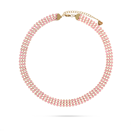 Αλυσίδα λαιμού choker Mar and Mar Soyar (Pink) από ανοξείδωτο ατσάλι