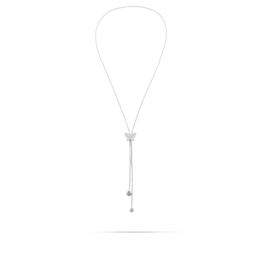 Κολιέ tennis tie με πέτρες ζιργκόν Mar and Mar Ellesie Butterfly (Silver)