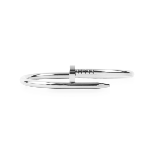 Βραχιόλι χειροπέδα Mar and Mar Nail Silver από ανοξείδωτο ατσάλι