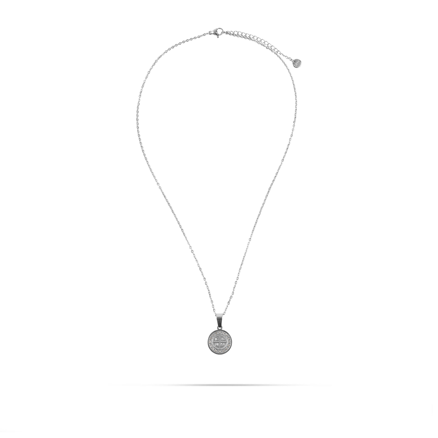 Κολιέ Κωνσταντινάτο με πέτρες ζιργκόν Mar and Mar Constantine Sparkle Silver από ανοξείδωτο ατσάλι