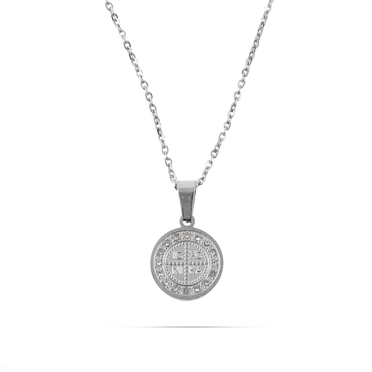 Κολιέ Κωνσταντινάτο με πέτρες ζιργκόν Mar and Mar Constantine Sparkle Silver από ανοξείδωτο ατσάλι