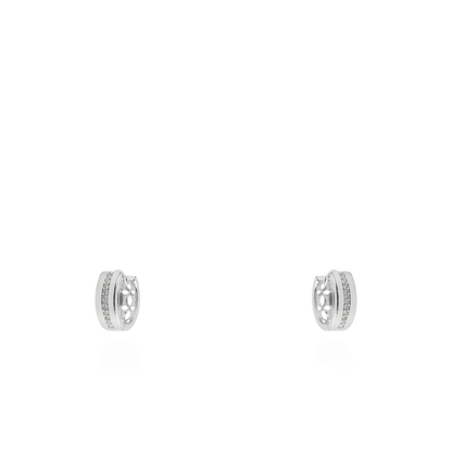 Σκουλαρίκια κρίκοι με ζιργκόν Mar and Mar Eirin Silver