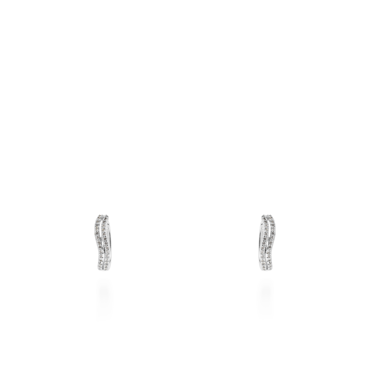Σκουλαρίκια κρίκοι με ζιργκόν Mar and Mar Esmery Silver