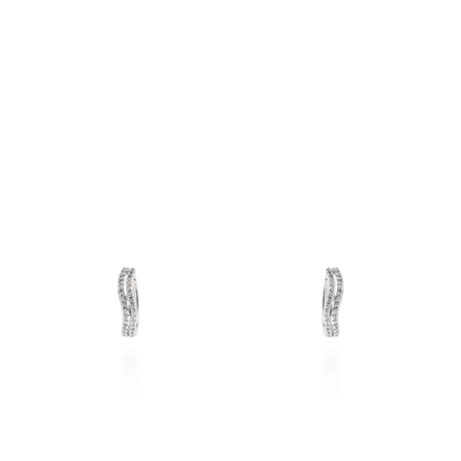 Σκουλαρίκια κρίκοι με ζιργκόν Mar and Mar Esmery Silver
