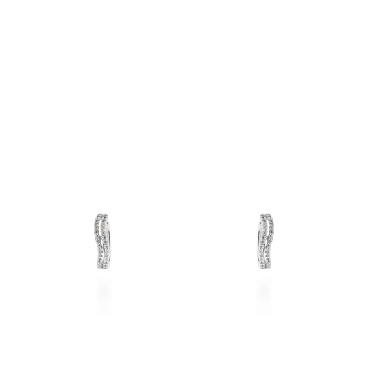 Σκουλαρίκια κρίκοι με ζιργκόν Mar and Mar Esmery Silver