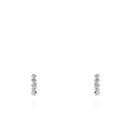 Σκουλαρίκια κρίκοι με ζιργκόν Mar and Mar Felory Silver