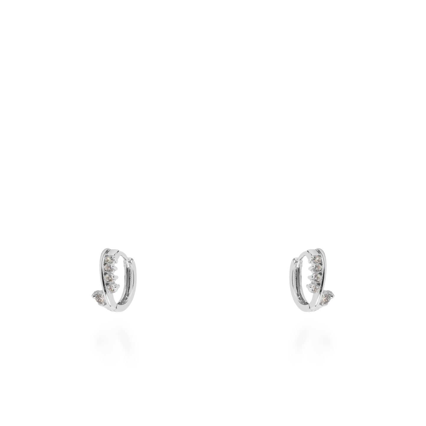 Σκουλαρίκια κρίκοι με ζιργκόν Mar and Mar Jemmy Silver