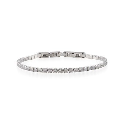 Αλυσίδα χεριού tennis με ζιργκόν Mar and Mar Clutch iii Silver από ανοξείδωτο ατσάλι