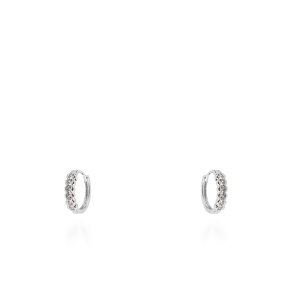 Σκουλαρίκια κρίκοι με ζιργκόν Mar and Mar Uvelina Silver