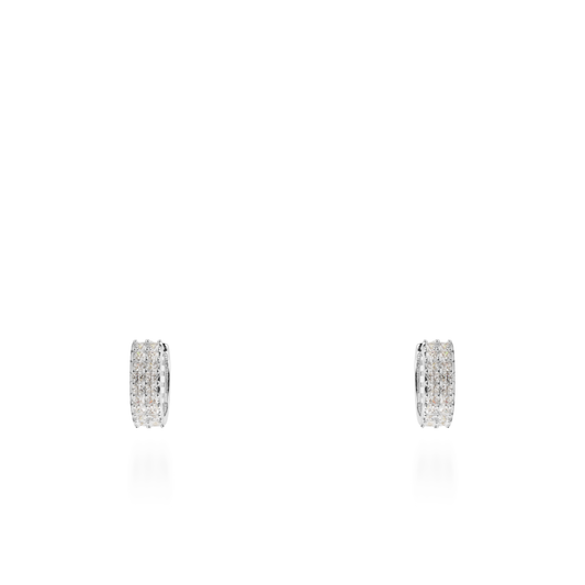 Σκουλαρίκια κρίκοι με ζιργκόν Mar and Mar Wilora Silver