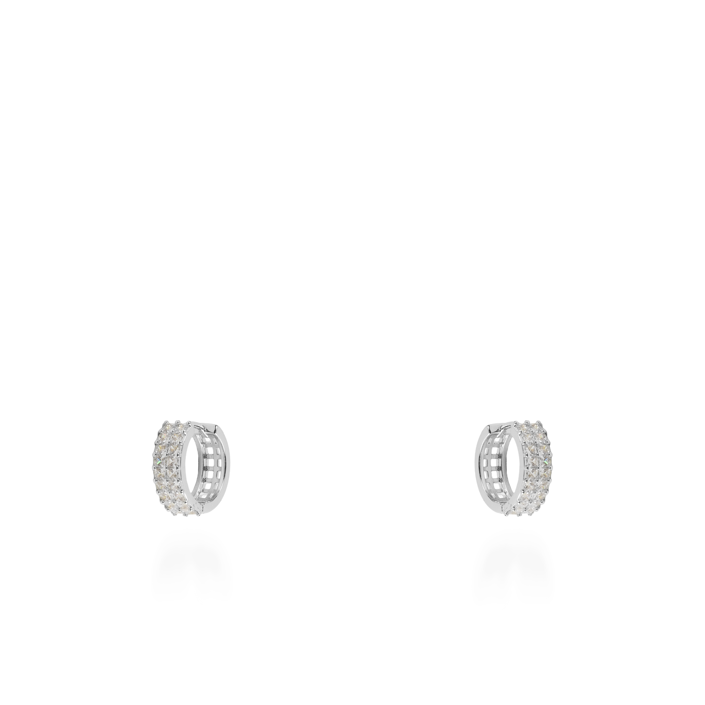 Σκουλαρίκια κρίκοι με ζιργκόν Mar and Mar Wilora Silver