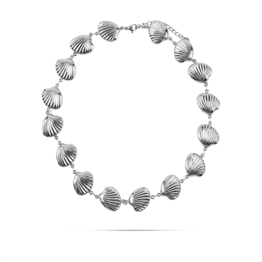 Κολιέ αλυσίδα λαιμού Mar and Mar Seashell II Silver από ανοξείδωτο ατσάλι