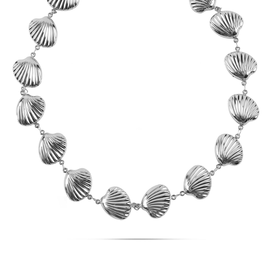 Κολιέ αλυσίδα λαιμού Mar and Mar Seashell II Silver από ανοξείδωτο ατσάλι