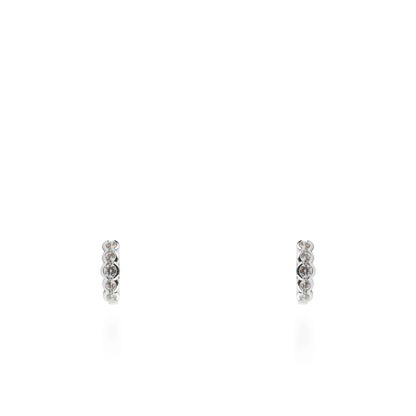 Σκουλαρίκια κρίκοι με ζιργκόν Mar and Mar Uvelina II Silver