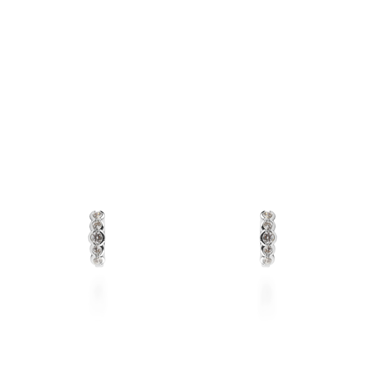Σκουλαρίκια κρίκοι με ζιργκόν Mar and Mar Uvelina II Silver