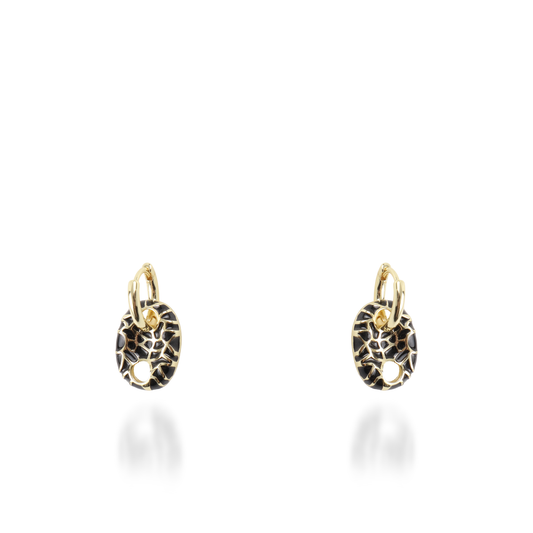 Σκουλαρίκια κρεμαστά Mar and Mar Dune (Black) από ανοξείδωτο ατσάλι