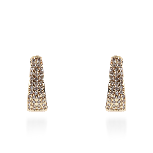 Σκουλαρίκια κρίκοι με ζιργκόν Mar and Mar Neritha Oval (1,7 cm)
