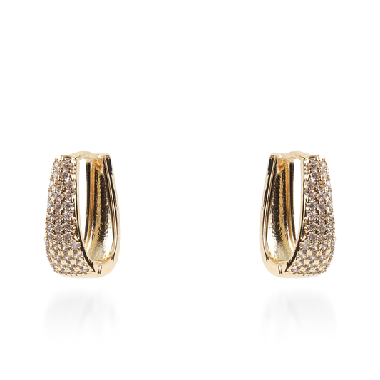Σκουλαρίκια κρίκοι με ζιργκόν Mar and Mar Neritha Oval (1,7 cm)