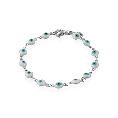 Βραχιόλι με ματάκια Mar and Mar Eye (Silver) από ανοξείδωτο ατσάλι