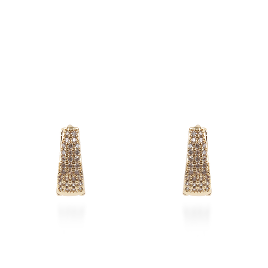 Σκουλαρίκια κρίκοι με ζιργκόν Mar and Mar Neritha Oval (1,5 cm)