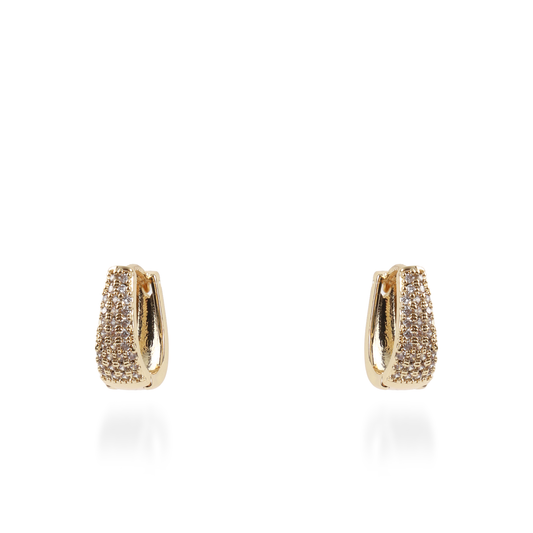 Σκουλαρίκια κρίκοι με ζιργκόν Mar and Mar Neritha Oval (1,5 cm)