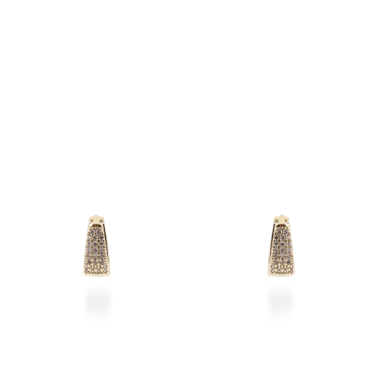 Σκουλαρίκια κρίκοι με ζιργκόν Mar and Mar Neritha Oval (1,3 cm)