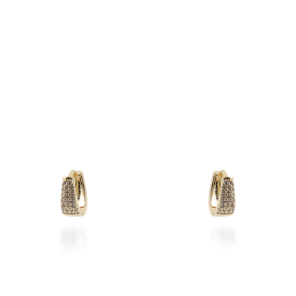 Σκουλαρίκια κρίκοι με ζιργκόν Mar and Mar Neritha Oval (1,3 cm)