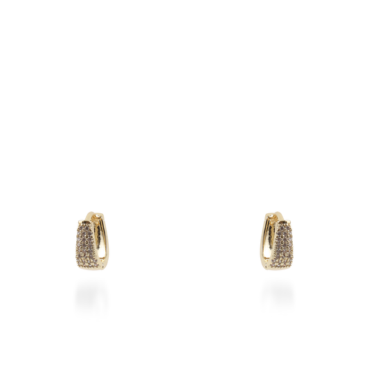 Σκουλαρίκια κρίκοι με ζιργκόν Mar and Mar Neritha Oval (1,3 cm)