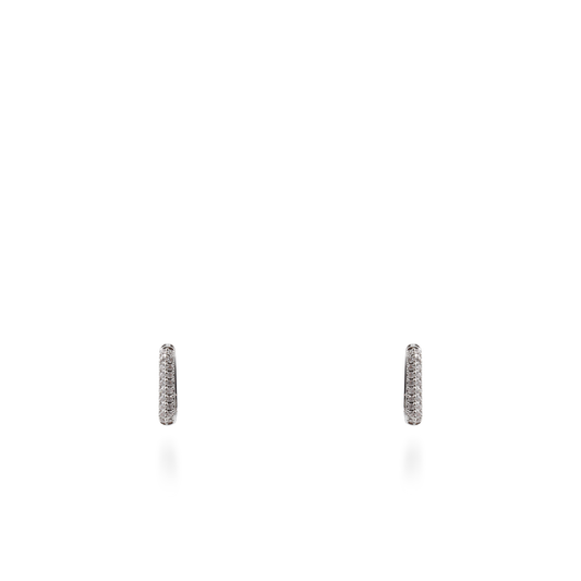 Σκουλαρίκια κρίκοι με ζιργκόν Mar and Mar Neritha Rectangle (1,5 cm)